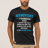 Funny Accountant Gift Idea Definition Accounting T-shirt (Voorkant)