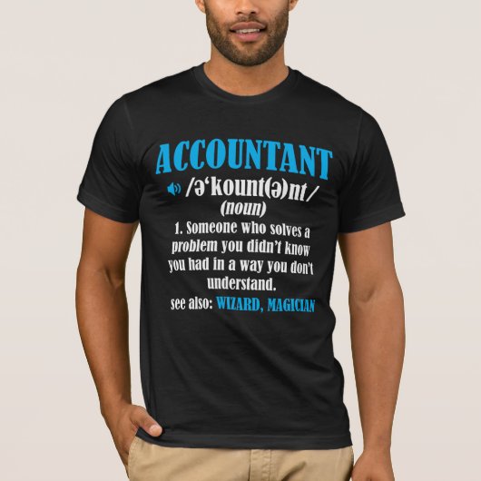 Funny Accountant Gift Idea Definition Accounting T-shirt (Voorkant)
