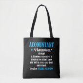 Funny Accountant Gift Idea Definition Accounting Tote Bag (Voorkant)