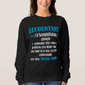 Funny Accountant Gift Idea Definition Accounting Trui (Voorkant)