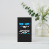 Funny Accountant Gift Idea Definition Accounting Visitekaartje (Staand voorkant)