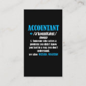 Funny Accountant Gift Idea Definition Accounting Visitekaartje (Voorkant)