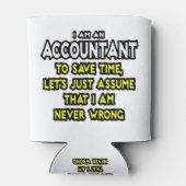 Funny Accountant Gift Ideas Can Cooler (Achterkant)