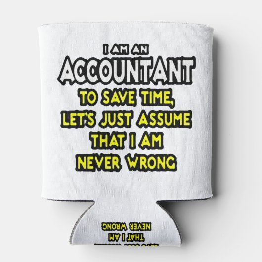 Funny Accountant Gift Ideas Can Cooler (Achterkant)