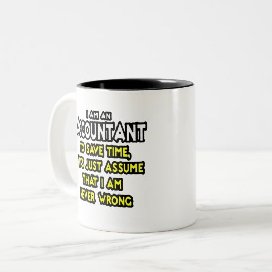 Funny Accountant Gift Ideas Two-Tone Coffee Mok (Voorkant links)