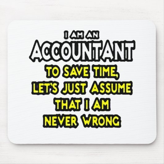 Funny Accountant Gift Ideeën Muismat (Voorkant)