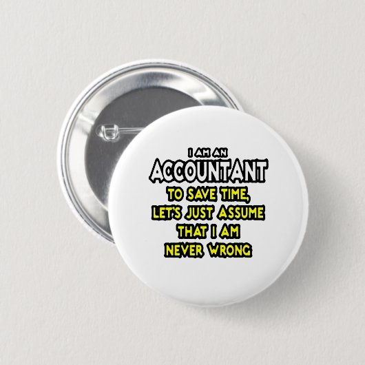 Funny Accountant Gift Ideeën Ronde Button 5,7 Cm (Voorkant /achterkant)
