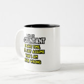 Funny Accountant Gift Ideeën Tweekleurige Koffiemok (Voorkant links)