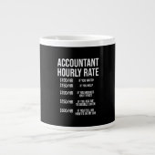 Funny Accountant Hourly Rate Accounting CPA Humor Grote Koffiekop (Voorkant)