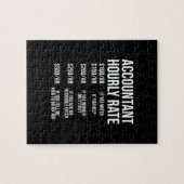 Funny Accountant Hourly Rate Accounting CPA Humor Legpuzzel (Horizontaal)