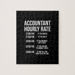 Funny Accountant Hourly Rate Accounting CPA Humor Legpuzzel