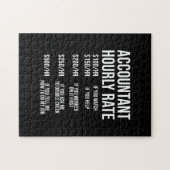 Funny Accountant Hourly Rate Accounting CPA Humor Legpuzzel (Horizontaal)