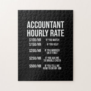 Funny Accountant Hourly Rate Accounting CPA Humor Legpuzzel