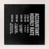 Funny Accountant Hourly Rate Accounting CPA Humor Legpuzzel (Horizontaal)