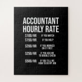 Funny Accountant Hourly Rate Accounting CPA Humor Legpuzzel (Verticaal)