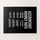 Funny Accountant Hourly Rate Accounting CPA Humor Legpuzzel (Horizontaal)