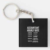 Funny Accountant Hourly Rate Accounting CPA Humor Sleutelhanger (voorkant)