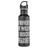 Funny Accountant Introverted Willing om SP te besp Waterfles (Voorkant)