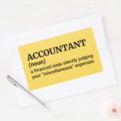 Funny Accountant Rechthoekige Sticker (Envelop)