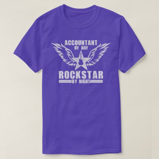 Funny Accountant Rockstar T-shirt (Design voorkant)