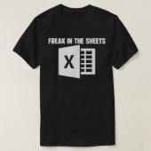 Funny Accountant Spreadsheet Freak op de vellen n T-shirt (Design voorkant)