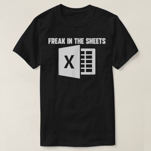 Funny Accountant Spreadsheet Freak op de vellen n T-shirt (Design voorkant)