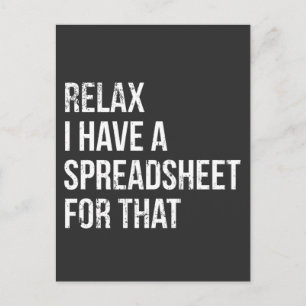 Funny Accountant Spreadsheet Joke Accounting Briefkaart