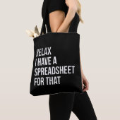 Funny Accountant Spreadsheet Joke Accounting Tote Bag (Dichtbij)