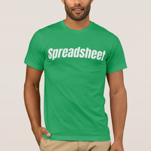 Funny Accountant - Spreadsheet T-shirt (Voorkant)