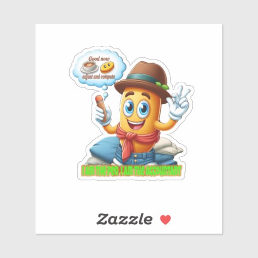 Funny Accountant Sticker (Vel)