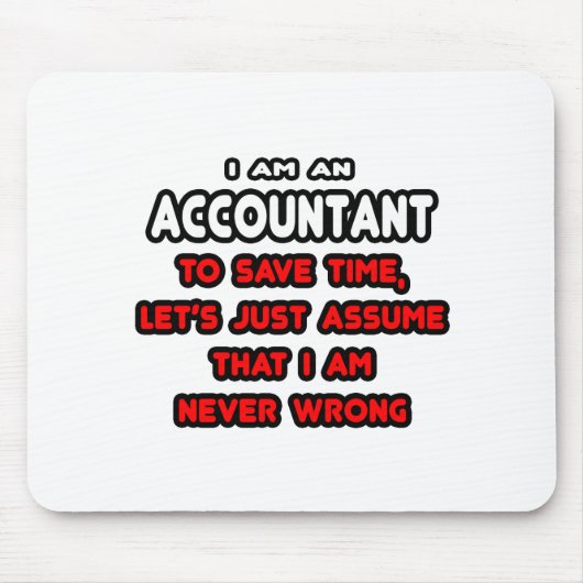 Funny Accountant T-Shirts en Gifts Muismat (Voorkant)