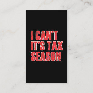 Funny Accountant Tax Season Quote Accounting Visitekaartje