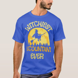Funny Accountant Witch Halloween Humor T-shirt