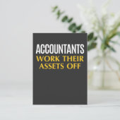 Funny Accountant work Asset Accounting Humor Briefkaart (Staand voorkant)