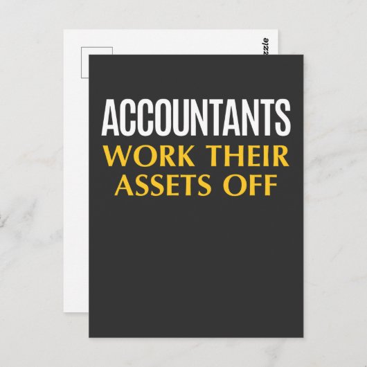 Funny Accountant work Asset Accounting Humor Briefkaart (Voorkant / Achterkant)