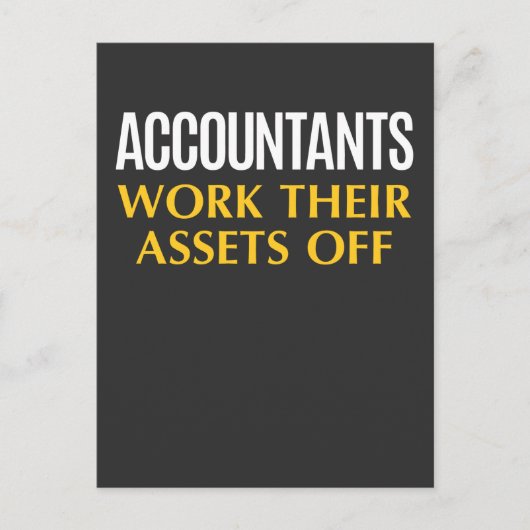Funny Accountant work Asset Accounting Humor Briefkaart (Voorkant)