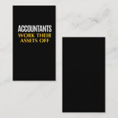 Funny Accountant work Asset Accounting Humor Visitekaartje (Voorkant / Achterkant)