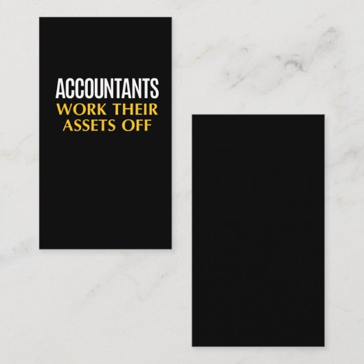 Funny Accountant work Asset Accounting Humor Visitekaartje (Voorkant / Achterkant)