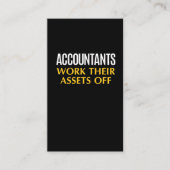 Funny Accountant work Asset Accounting Humor Visitekaartje (Voorkant)