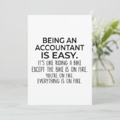Funny Accountants - Accountant zijn is eenvoudig Bedankkaart (Staand voorkant)