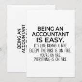 Funny Accountants - Accountant zijn is eenvoudig Bedankkaart (Voorkant / Achterkant)