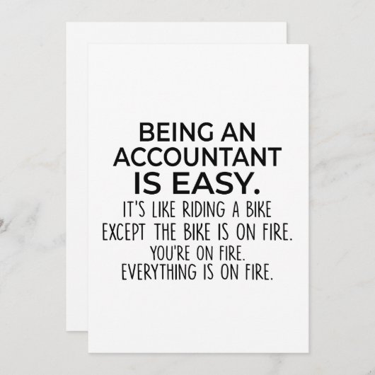 Funny Accountants - Accountant zijn is eenvoudig Bedankkaart (Voorkant / Achterkant)
