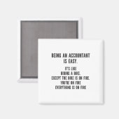 Funny Accountants - Accountant zijn is eenvoudig Magneet (Voorkant / Achterkant)