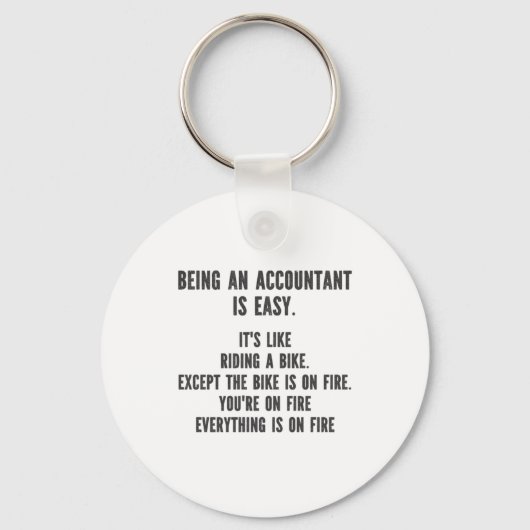 Funny Accountants - Accountant zijn is eenvoudig Sleutelhanger (Voorkant)