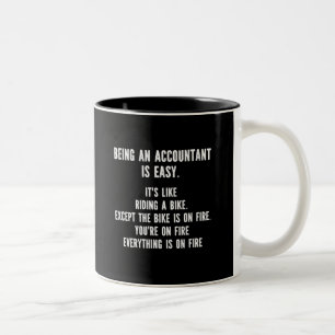 Funny Accountants - Accountant zijn is eenvoudig Tweekleurige Koffiemok