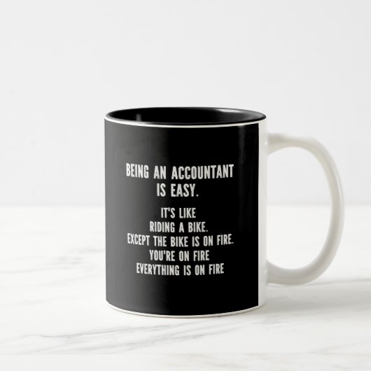 Funny Accountants - Accountant zijn is eenvoudig Tweekleurige Koffiemok (Rechts)