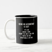 Funny Accountants - Accountant zijn is eenvoudig Tweekleurige Koffiemok (Links)
