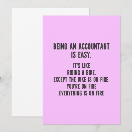 Funny Accountants - Being Accountant is Easy Aankondiging (Voorkant / Achterkant)