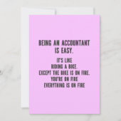 Funny Accountants - Being Accountant is Easy Bedankkaart (Voorkant)
