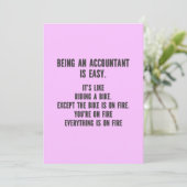 Funny Accountants - Being Accountant is Easy Bedankkaart (Staand voorkant)